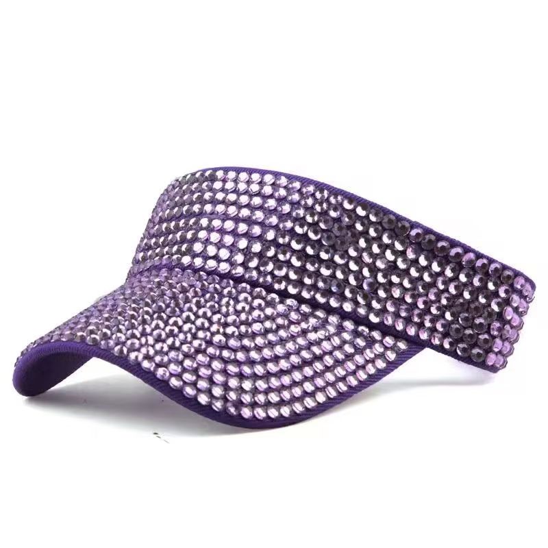 Rhinestones Sport Sun Visor Adjustable Summer Cap Visor Caps for Women (111)